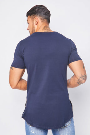 T-shirt à zip oversize Brentiny bleu