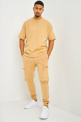 T-shirt oversize camel