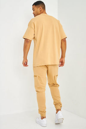 T-shirt oversize camel