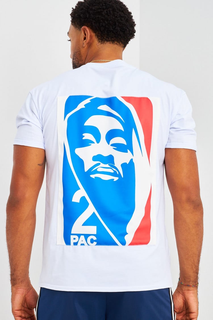 T-shirt oversize Westcoast 2PAC blanc