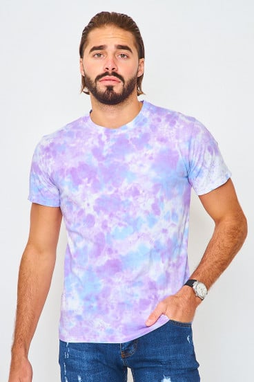 T-shirt tie and dye violet