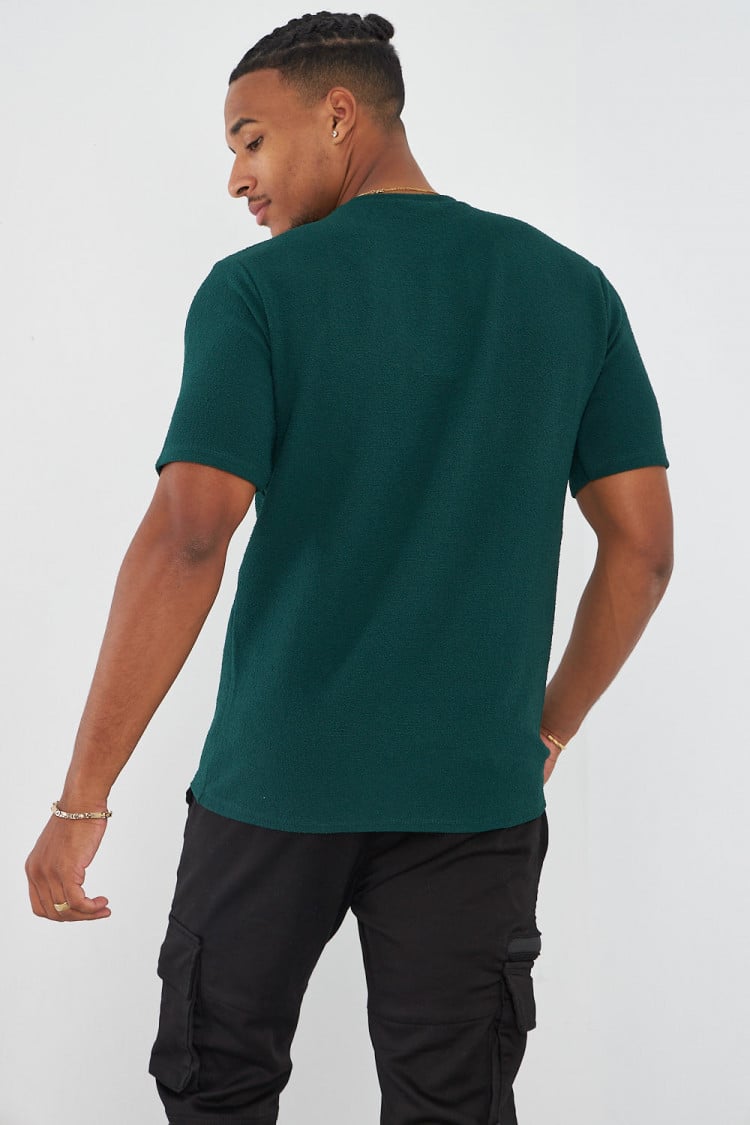 T-shirt vert texturé