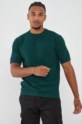 T-shirt vert texturé