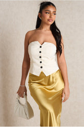 Top beige bustier