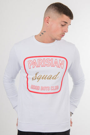 t-shirt manches longues blanc parisian