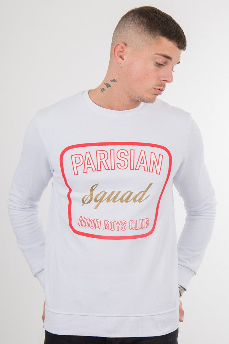 t-shirt manches longues blanc parisian