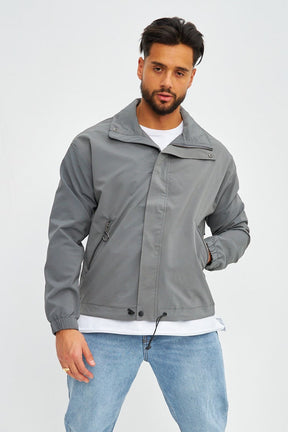 Veste anthracite col montant