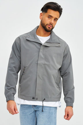 Veste anthracite col montant