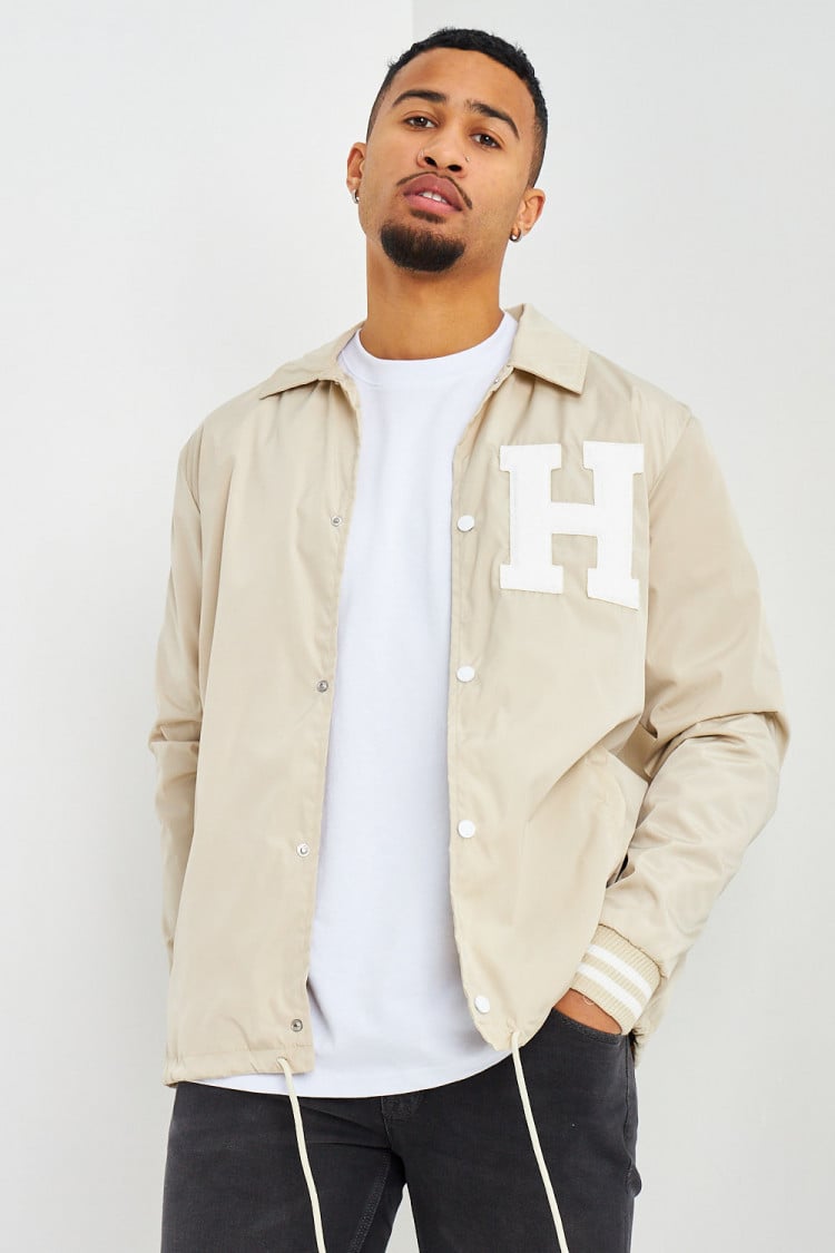 Veste beige imperméable ajustable