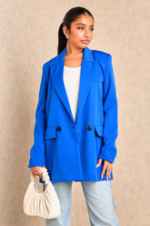 Veste blazer bleu électrique