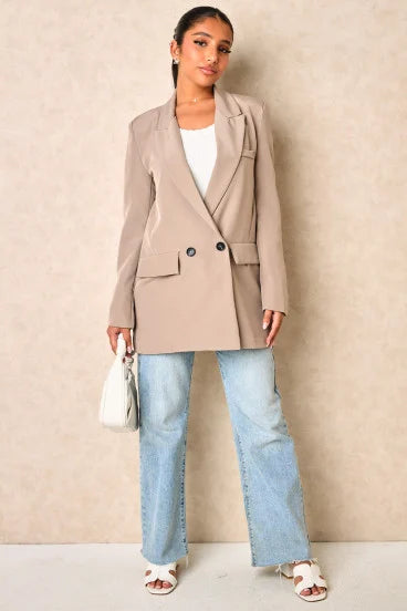 Veste blazer taupe