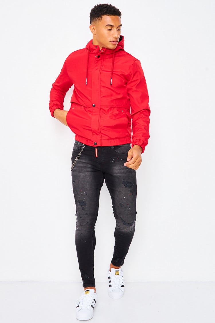 Veste coupe vent rouge