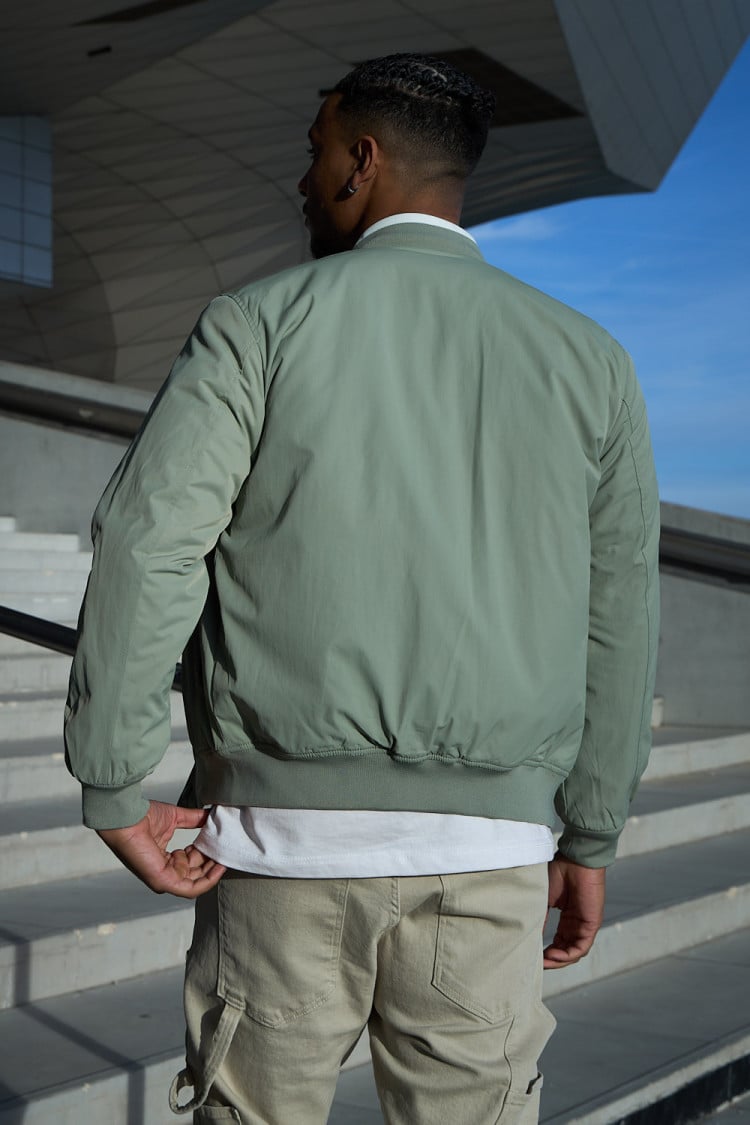 Veste style bomber vert