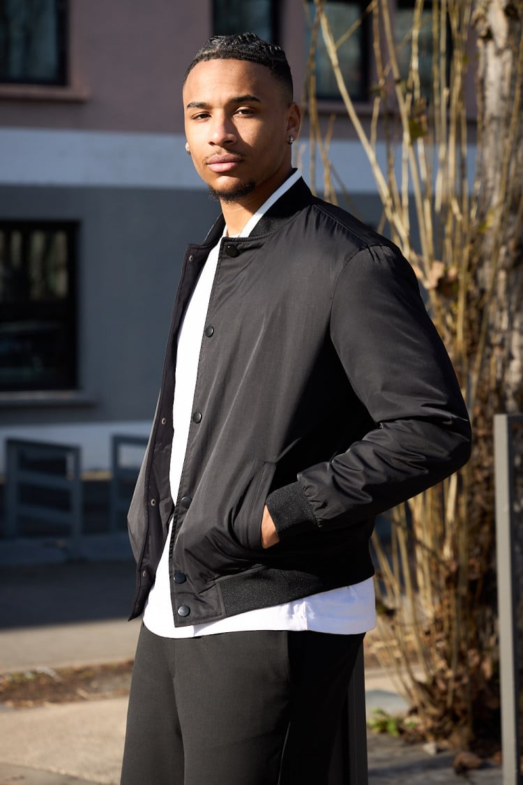 Veste style bomber noir